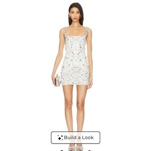 MAJORELLE White Floral Mini Dress